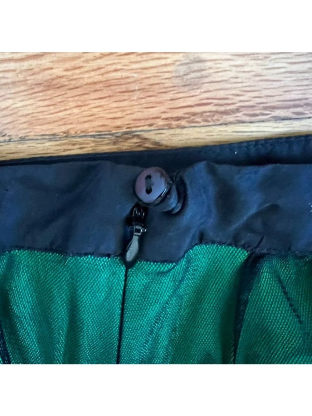 Anthropologie Womens Sz 0 Green Midi Skirt Black Tulle Whimsigoth Fairy Grunge - Picture 9 of 9